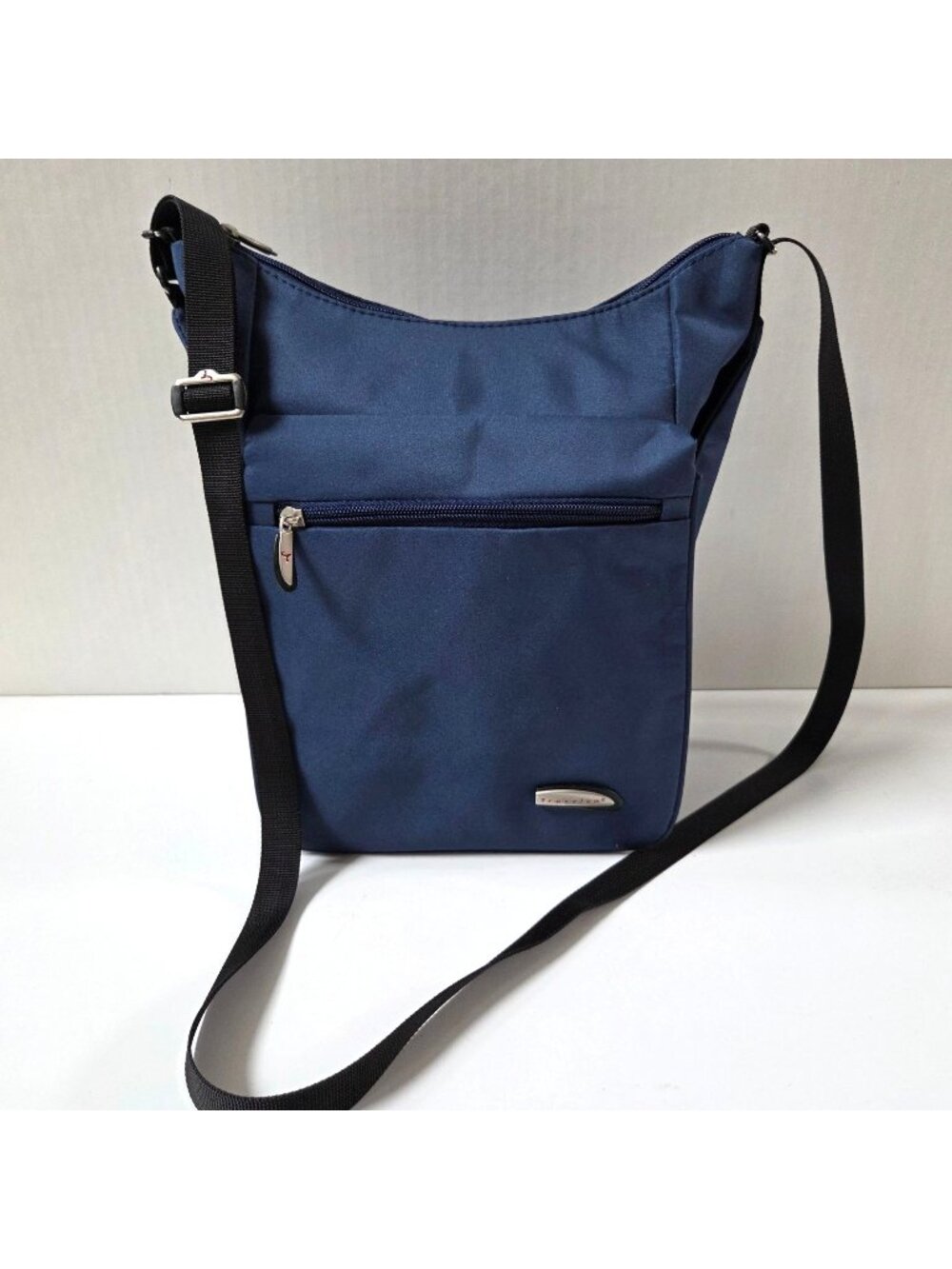 Travelon Purse Blue Expandable Crossbody Messenger Travel Organizer Bag
